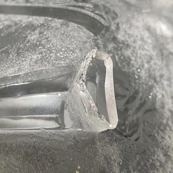 Vintage Heisey Glass Antarctic Etched Clear Bowl Four Toe Two Handle Rare 8.75" - Picture 8 of 10